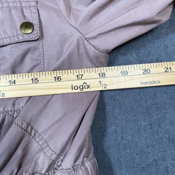 H&M Womens Taupe Belted Jacket With Gold Accent Buttons Size 8 Medium - Picture 10 of 13